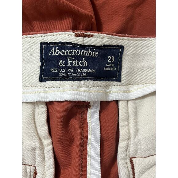 Abercrombie & Fitch Shorts Men’s Size 28  Orange / Red Chino Shorts - Picture 7 of 8